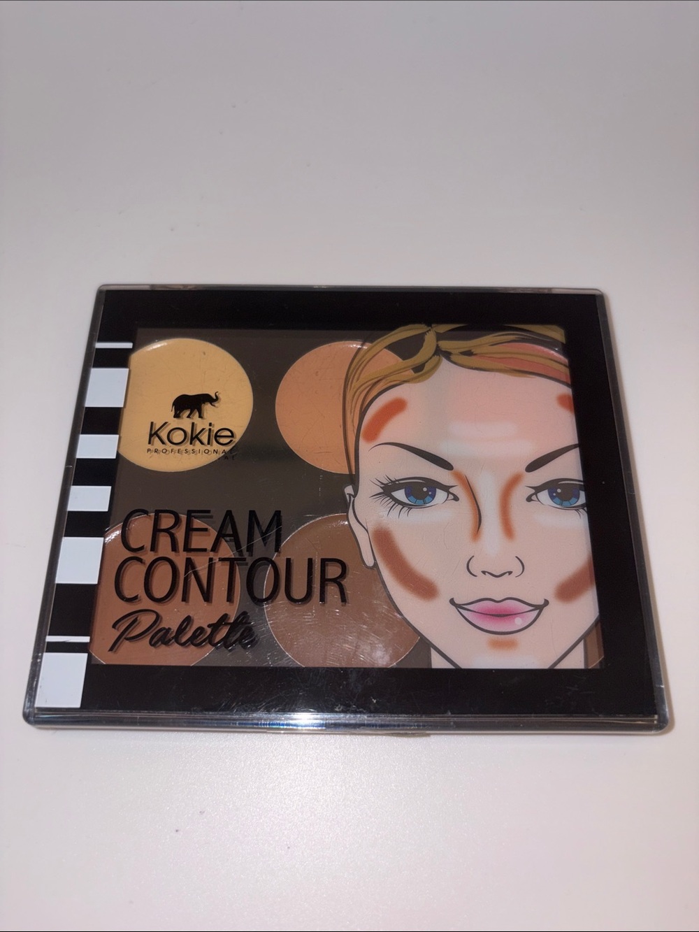 Kokie Cream Contour Palette — Warm Brown & Light Cream Shades
